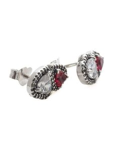 Pandora Srebrne kolczyki-wkrętki z cyrkoniami i kryształami rozmiar: onesize. Różowe kolczyki Pandora, z cyrkonią, srebrne. Za 252,99 zł.