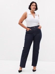 GAP Dżinsy - Regular fit - w kolorze granatowym rozmiar: W27. Niebieskie jeansy GAP, bez wzorów, z podwyższonym stanem. Za 61,46 zł.