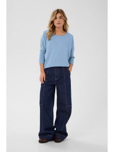 SAINT TROPEZ Sweter w kolorze błękitnym rozmiar: XL. Niebieskie swetry oversize Saint Tropez, xl, bez wzorów, bez ramiączek. Za 74,45 zł.