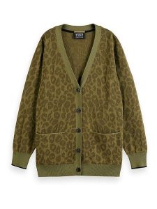 Scotch & Soda Kardigan w kolorze oliwkowym rozmiar: L. Zielone swetry oversize Scotch & Soda, l, bez wzorów, bez ramiączek. Za 320,63 zł.