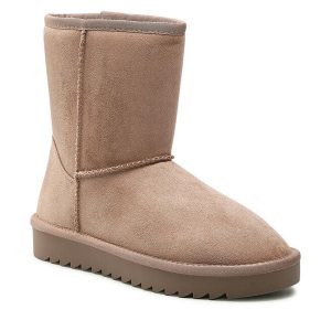 Śniegowce Jenny Fairy. Brązowe buty zimowe Jenny Fairy, bez obcasa, bez zapięcia. Za 79,99 zł.