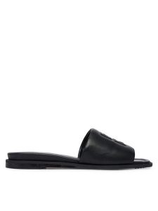 DKNY Klapki Chicago K2646405 Czarny. Czarne klapki DKNY, bez wzorów, ze skóry, bez obcasa. Za 307,99 zł.
