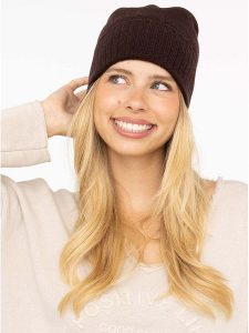 Zwillingsherz Kaszmirowa czapka w kolorze brązowym rozmiar: onesize. Brązowe czapki Zwillingsherz, bez wzorów, z kaszmiru. Za 130,99 zł.