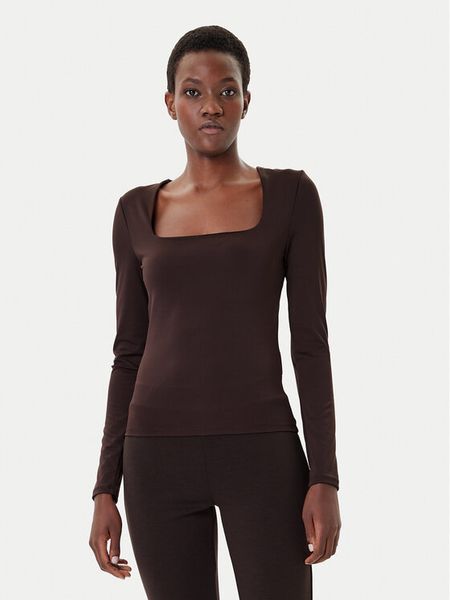 Vero Moda Bluzka Million 10334613 Brązowy Regular Fit. Brązowe bluzki Vero Moda, s, bez wzorów, z syntetyku, bez kołnierzyka, bez ramiączek. Za 109,99 zł.