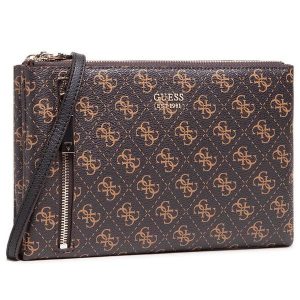 Torebka Guess. Brązowe listonoszki Guess, z aplikacjami, bez dodatków. Za 479,99 zł.