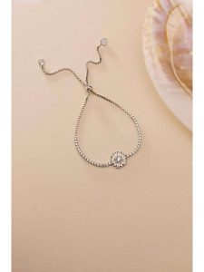 Heliophilia Srebrna bransoletka z cyrkoniami rozmiar: onesize. Szare bransoletki Heliophilia, z cyrkonią, srebrne. Za 278,45 zł.