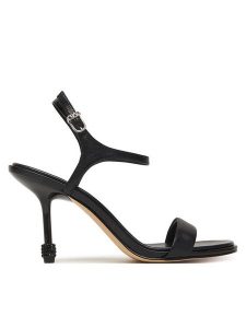 MICHAEL Michael Kors Sandały Ivy High 40S6IVHS2L Czarny. Czarne sandały MICHAEL Michael Kors, bez wzorów, ze skóry, bez obcasa, na szpilce, bez zapięcia. Za 517,99 zł.