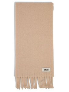 Drykorn szalik z wykończeniem z alpaki - Kasay Kobiety beżowy, ONE SIZE. Brązowe szaliki DRYKORN, z aplikacjami, z wełny. Za 429,95 zł.