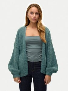 Vero Moda Kardigan Maybe 10273101 Zielony Oversize. Zielone swetry oversize Vero Moda, s, bez wzorów, z syntetyku, bez ramiączek. Za 179,99 zł.