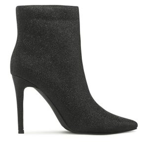 Botki Jenny Fairy. Czarne botki Jenny Fairy, bez wzorów, bez obcasa, na szpilce, bez zapięcia. Za 119,99 zł.