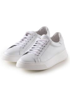 Anna Morellini Skórzane sneakersy "Zietta" w kolorze białym rozmiar: 41. Białe trampki Anna Morellini, bez wzorów, bez zapięcia. Za 368,96 zł.