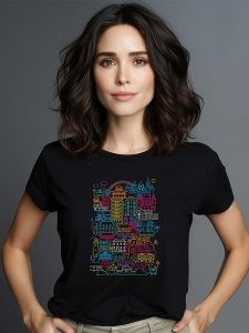 WOOOP Koszulka "Home Sweet Home" w kolorze czarnym rozmiar: L. Czarne bluzki Wooop, l, bez wzorów, z bawełny, bez kołnierzyka, bez ramiączek. Za 56,99 zł.