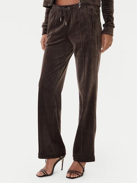 Juicy Couture Spodnie dresowe Tina JCWBJ225307 Brązowy Regular Fit. Brązowe spodnie dresowe Juicy Couture, xs, bez wzorów, z dresówki. Za 399,99 zł.