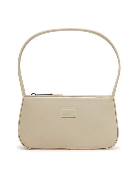 Tommy Jeans Torebka Tjw Ess Must Shoulder Bag AW0AW16966 Beżowy. Brązowe torebki klasyczne Tommy Jeans, bez wzorów, z jeansu, bez dodatków. Za 169,99 zł.