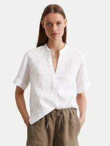 Marc O'Polo Koszula 516 1135 41069 Biały Regular Fit. Białe koszule Marc O'Polo, bez wzorów, ze lnu, bez kołnierzyka, bez ramiączek. Za 219,99 zł.