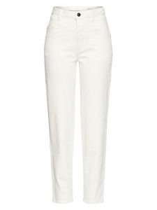 Camel Active Dżinsy - Mom fit - w kolorze białym rozmiar: W29/L32. Białe jeansy Camel Active, z aplikacjami, ze skóry, z podwyższonym stanem. Za 217,99 zł.