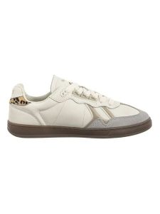 Pepe Jeans FOOTWEAR Skórzane sneakersy "Ball" w kolorze kremowo-szarym rozmiar: 36. Brązowe trampki Pepe Jeans FOOTWEAR, bez wzorów, z jeansu, bez zapięcia. Za 173,99 zł.
