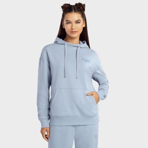 Bluza dresowa z kapturem Lifestyle damska SIROKO Splash-W. Niebieskie bluzy SIROKO, xs, bez wzorów, z bawełny, z kapturem. Za 190,00 zł.