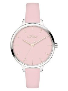 S.Oliver Zegarek kwarcowy w kolorze srebrno-jasnoróżowym rozmiar: onesize. Różowe, analogowe zegarki s.Oliver. Za 143,99 zł.
