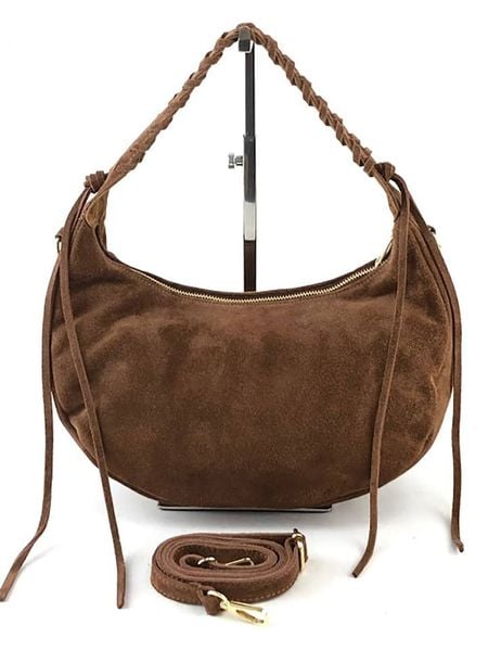 Amara Skórzana torebka "Lunaria" w kolorze brązowym - 33 x 20 x 13 cm rozmiar: onesize. Brązowe torebki klasyczne Amara, bez wzorów, z materiału, przez ramię, bez dodatków. Za 296,56 zł.