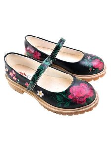 Goby Skórzane baleriny w kolorze czarnym ze wzorem rozmiar: 36. Czarne balerinki Goby, bez wzorów, bez obcasa, bez zapięcia. Za 173,99 zł.