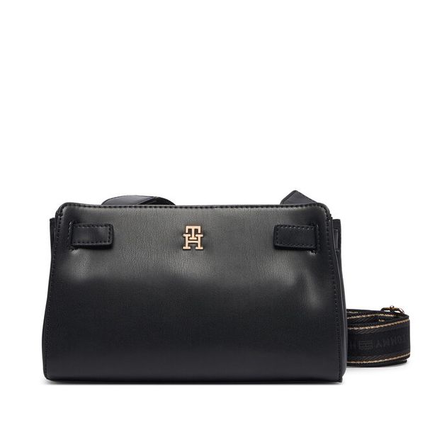 Torebka Tommy Hilfiger. Czarne listonoszki TOMMY HILFIGER, bez wzorów, bez dodatków. Za 489,99 zł.