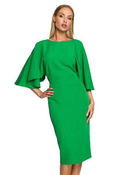 Made of emotion Sukienka w kolorze zielonym rozmiar: L. Zielone sukienki Made Of Emotion, l, bez wzorów, bez kołnierzyka, bez ramiączek, midi. Za 179,99 zł.