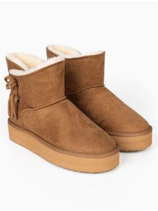 ISLAND BOOT Botki zimowe "Cullen" w kolorze jasnobrązowym rozmiar: 39. Brązowe botki Island Boot, na zimę, bez wzorów, bez obcasa, bez zapięcia. Za 175,67 zł.