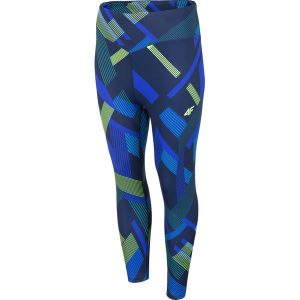 Legginsy treningowe damskie SPDF201 - multikolor allover. Legginsy marki 4f. W wyprzedaży za 79,99 zł.