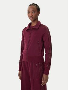 Adidas Bluza Firebird Lace KC6451 Bordowy Slim Fit. Czerwone bluzy ADIDAS, s, bez wzorów, z bawełny, bez kaptura. Za 339,99 zł.