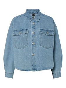 Pieces Kurtka jeansowa Tamra 17157410 Niebieski Regular Fit. Niebieskie kurtki Pieces, xl, bez wzorów, z bawełny, bez kaptura. Za 139,99 zł.