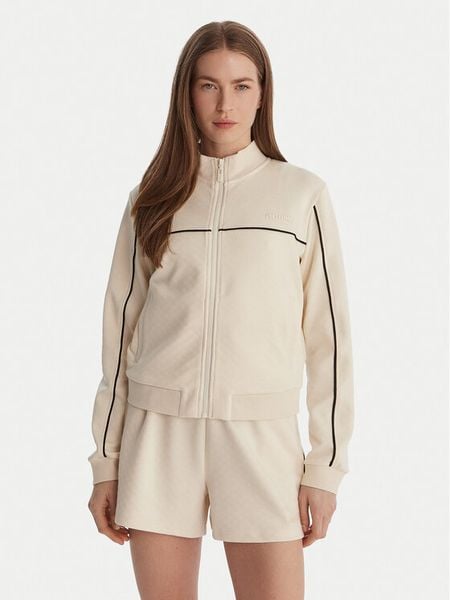 Guess Bluza V6GQ09 K3001 Écru Regular Fit. Bluzy Guess, s, z aplikacjami, z syntetyku, bez kaptura. Za 394,99 zł.