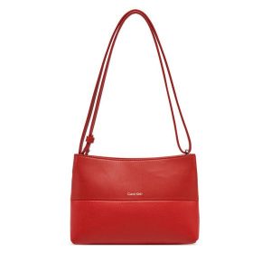 Torebka Calvin Klein. Czerwone torebki klasyczne Calvin Klein, bez wzorów, bez dodatków. Za 219,99 zł.