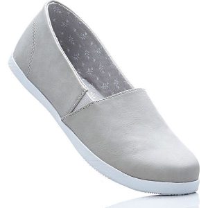 Buty wsuwane bonprix jasnoszary. Balerinki marki bonprix. Za 37,99 zł.