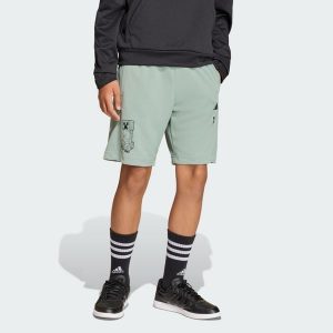 Szorty Treningowe Adidas Minecraft. Zielone szorty ADIDAS, bez wzorów, sportowe. Za 129,00 zł.