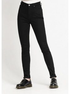 Lee Dżinsy "Ivy" - Skinny fit - w kolorze czarnym rozmiar: W25/L33. Czarne jeansy Lee, z aplikacjami, z podwyższonym stanem. Za 130,99 zł.