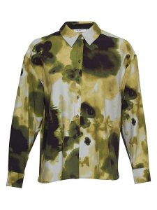 MOSS COPENHAGEN Koszula "Daniella Diena" ze wzorem rozmiar: S/M. Zielone koszule Moss Copenhagen, m, bez wzorów, z wiskozy, bez kołnierzyka, bez ramiączek. Za 131,74 zł.