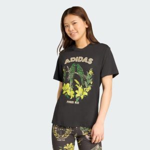 Koszulka adidas X FARM Graphic 2. Czarne bluzki ADIDAS, bez wzorów, sportowe, bez kołnierzyka, bez ramiączek. Za 149,00 zł.