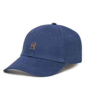 Czapka z daszkiem Tommy Hilfiger. Niebieskie czapki TOMMY HILFIGER, bez wzorów. Za 149,99 zł.