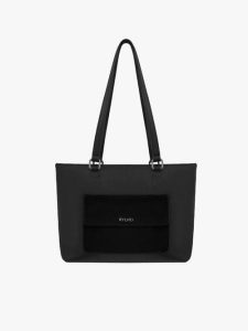 Czarna skórzana shopperka A4. Czarne shopper bag Brawo sp. z o.o., bez wzorów, ze skóry, duże, bez dodatków. Za 449,99 zł.