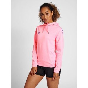 Bluza do piłki ręcznej damska Hummel Core XK z kapturem. Czerwone bluzy Hummel, xl, bez wzorów, z kapturem. Za 191,00 zł.