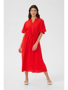 Cream Sukienka w kolorze czerwonym rozmiar: 36. Czerwone sukienki Cream, na co dzień, bez wzorów, bez kołnierzyka, bez ramiączek, midi, proste. Za 113,99 zł.