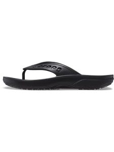 Crocs Japonki "Baya II" w kolorze czarnym rozmiar: 45/46. Czarne klapki Crocs, bez wzorów, z tworzywa sztucznego, z otwartym noskiem, bez obcasa. Za 105,45 zł.