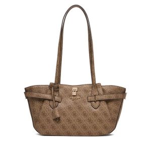 Torebka Guess. Brązowe torebki klasyczne Guess, z aplikacjami, bez dodatków. Za 639,99 zł.