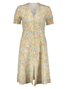 Replay Sukienka w kolorze beżowo-żółto-zielonym rozmiar: XL. Brązowe sukienki Replay, xl, bez wzorów, bez kołnierzyka, bez ramiączek, midi. Za 248,58 zł.