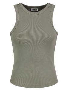 Sublevel Top w kolorze khaki rozmiar: L. Brązowe topy Sublevel, l, bez wzorów, bez kołnierzyka, bez ramiączek. Za 39,99 zł.