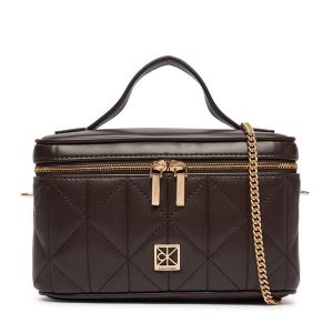 Torebka Calvin Klein. Brązowe kuferki Calvin Klein, bez wzorów, bez dodatków. Za 489,99 zł.