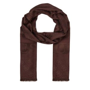 Szal Guess. Brązowe szaliki Guess, z aplikacjami. Za 194,99 zł.