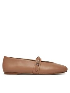Steve Madden Baleriny Rejoice SM11003565 Brązowy. Brązowe balerinki Steve Madden, bez wzorów, ze skóry, bez obcasa, bez zapięcia. Za 349,99 zł.