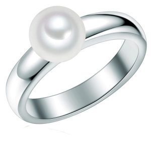 Valero Pearls Srebrny pierścionek srebro wysokiej próby Perła hodowlana słodkowodna srebrny Pierścionki 1 ct Damski. Szare pierścionki Valero Pearls, z perłą, srebrne. Za 329,99 zł.